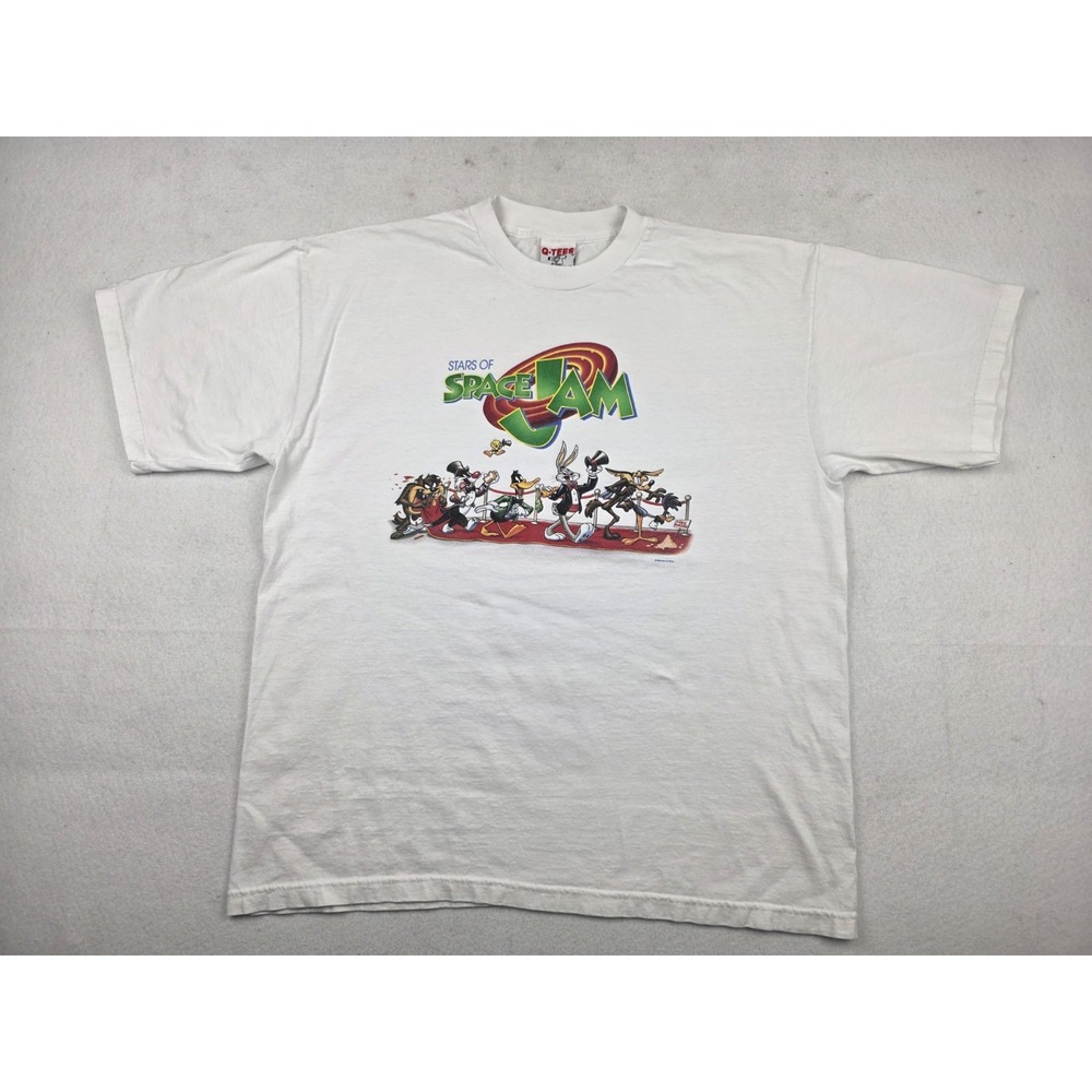 Vintage Space Jam Shirt Mens XL Bugs Bunny Taz Tweety Bird 1996 Movie‎ Promo T